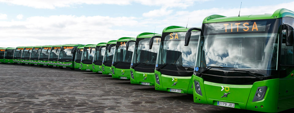 En autobús